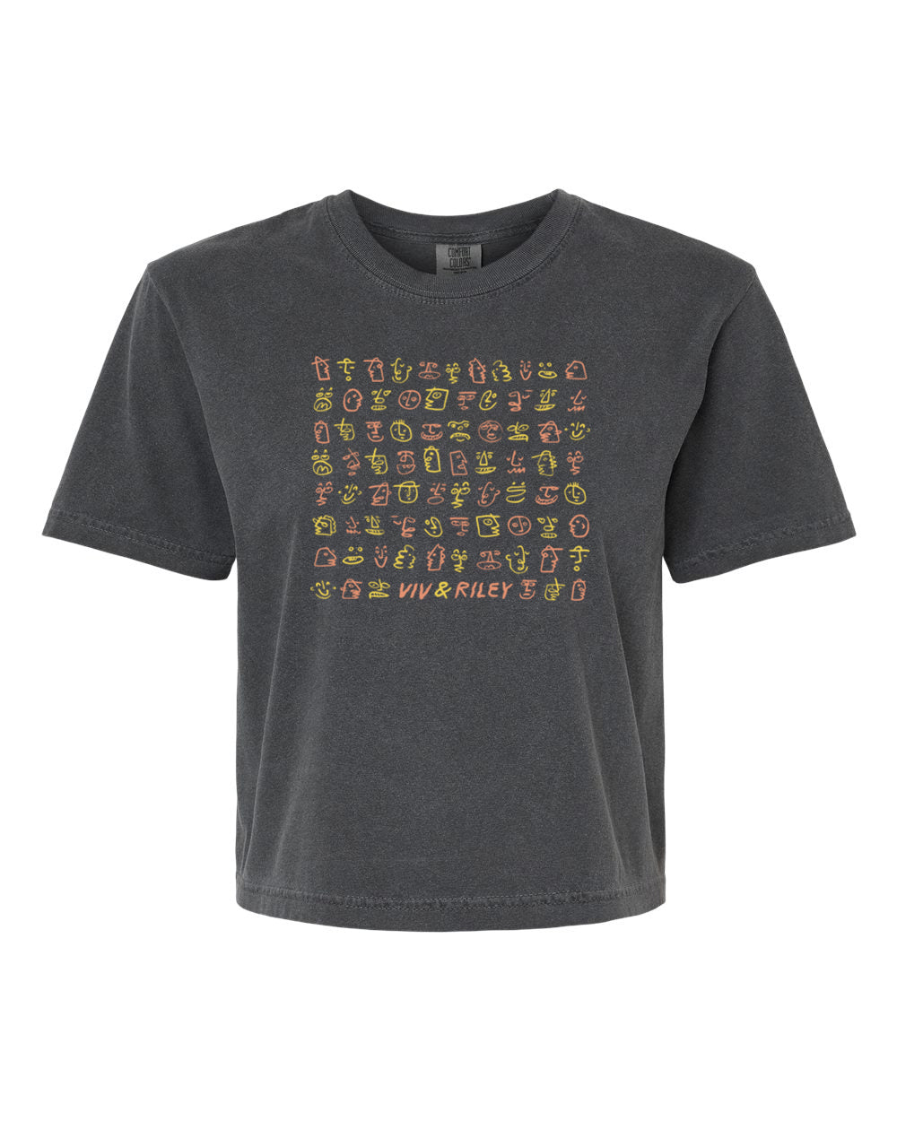 Imaginary People cropped Comfort Colors t-shirt - Pepper